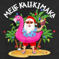 Santa Flamingo Mele Kalikimaka Tropical Christmas Hawaiian Hat