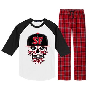 San Francisco Mexican Sugar Skul Raglan Sleeve Pajama Set