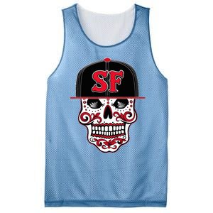 San Francisco Mexican Sugar Skul Mesh Reversible Basketball Jersey Tank