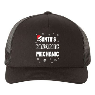 Santas Favorite Mechanic Christmas Gift Yupoong Adult 5-Panel Trucker Hat