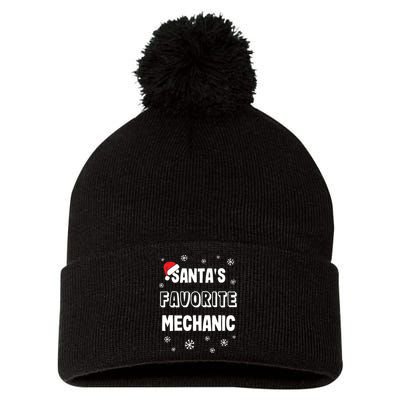 Santas Favorite Mechanic Christmas Gift Pom Pom 12in Knit Beanie