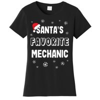 Santas Favorite Mechanic Christmas Gift Women's T-Shirt