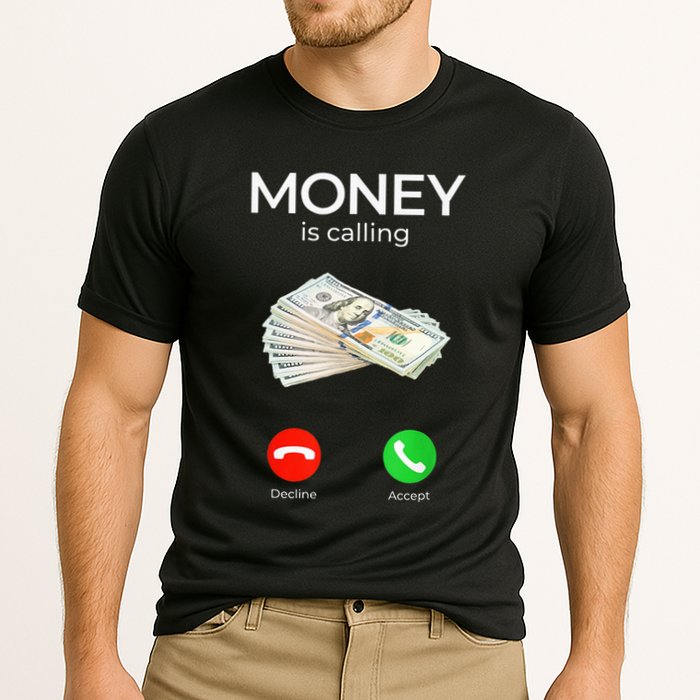 Sarcastic Funny Money Is Calling Cash Business Cooling Performance Crew T-Shirt