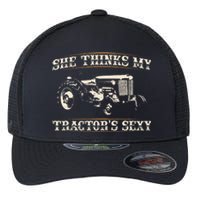 She Finds My Tractors Sexy I Funny Farmer Flexfit Unipanel Trucker Cap