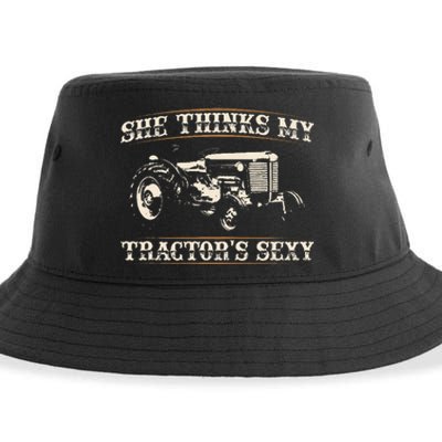 She Finds My Tractors Sexy I Funny Farmer Sustainable Bucket Hat