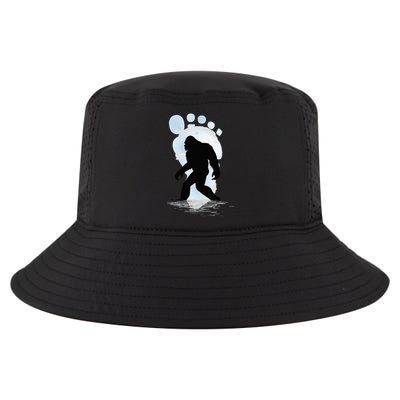 Sasquatch Footprint Moon Light Bigfoot Lovers Gifts Cool Comfort Performance Bucket Hat