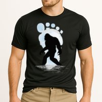 Sasquatch Footprint Moon Light Bigfoot Lovers Gifts Cooling Performance Crew T-Shirt
