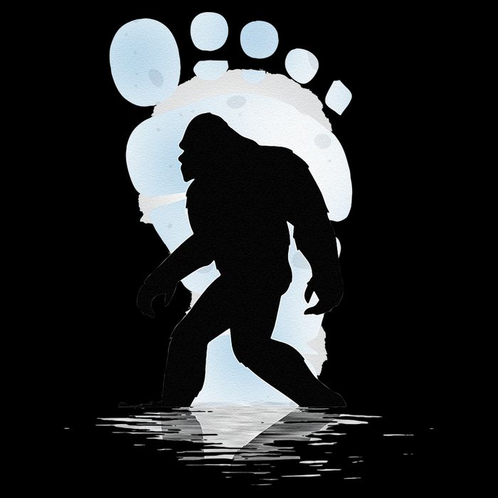 Sasquatch Footprint Moon Light Bigfoot Lovers Gifts Cooling Performance Crew T-Shirt