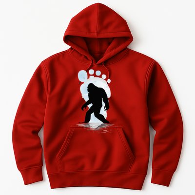 Sasquatch Footprint Moon Light Bigfoot Lovers Gifts Hoodie