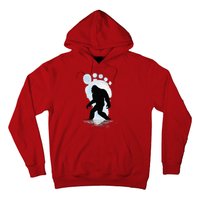 Sasquatch Footprint Moon Light Bigfoot Lovers Gifts Hoodie