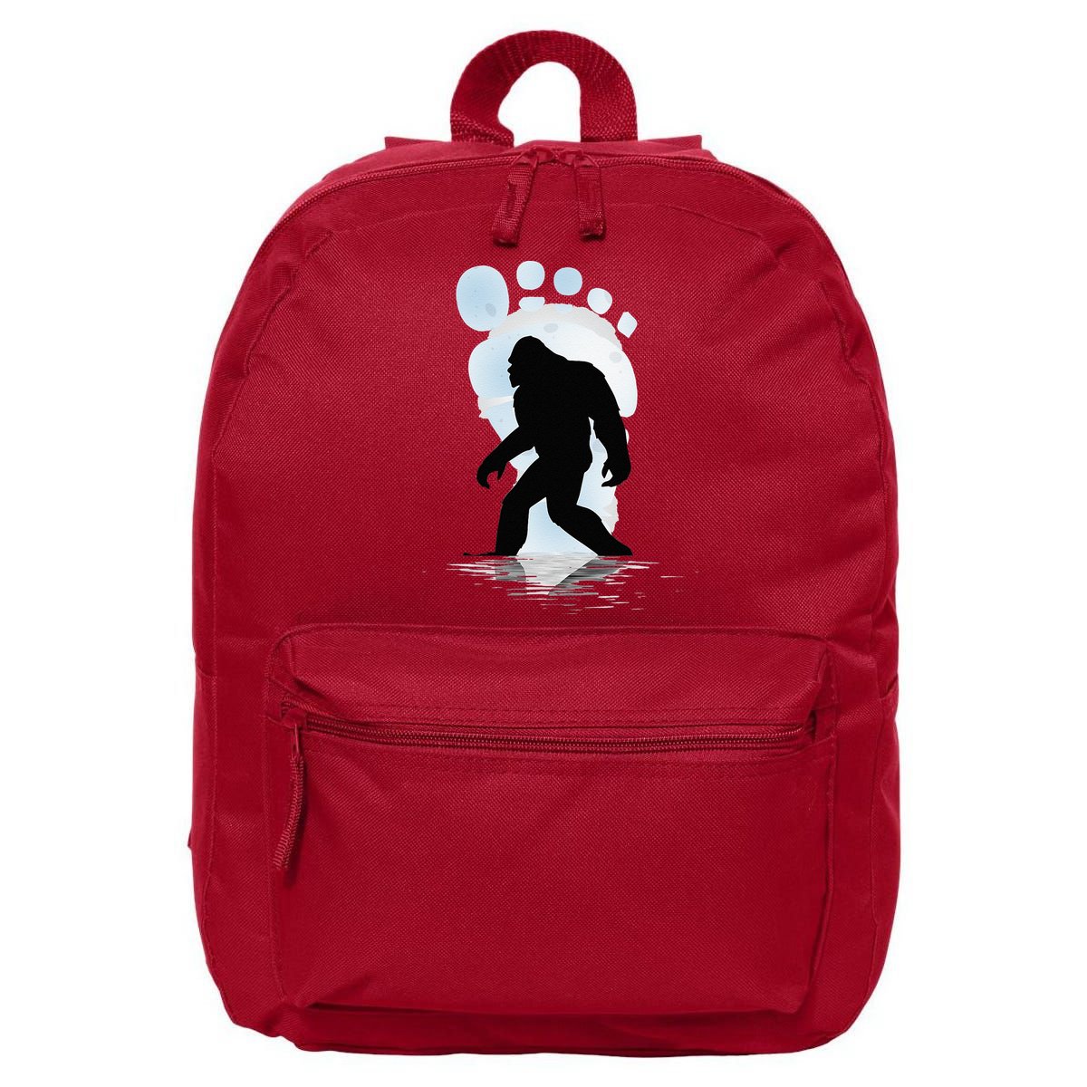 Sasquatch Footprint Moon Light Bigfoot Lovers Gifts 16 in Basic Backpack