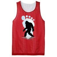 Sasquatch Footprint Moon Light Bigfoot Lovers Gifts Mesh Reversible Basketball Jersey Tank