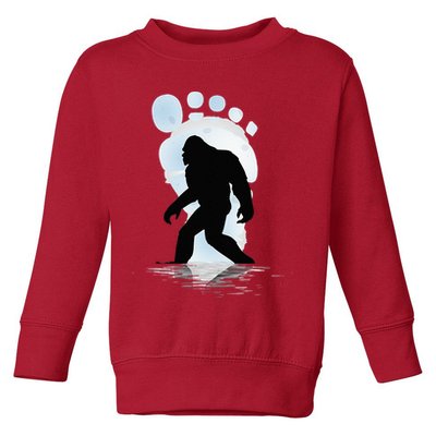Sasquatch Footprint Moon Light Bigfoot Lovers Gifts Toddler Sweatshirt