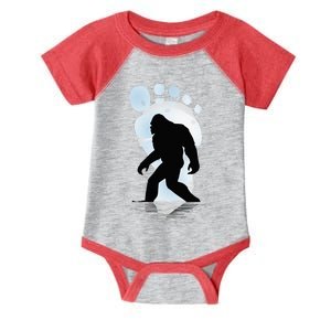 Sasquatch Footprint Moon Light Bigfoot Lovers Gifts Infant Baby Jersey Bodysuit