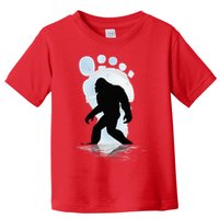 Sasquatch Footprint Moon Light Bigfoot Lovers Gifts Toddler T-Shirt