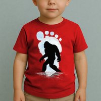 Sasquatch Footprint Moon Light Bigfoot Lovers Gifts Toddler T-Shirt