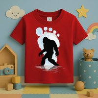 Sasquatch Footprint Moon Light Bigfoot Lovers Gifts Toddler T-Shirt