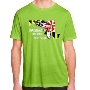 Snakehead Fishing Maryland Bass Outdoor Angler Adult ChromaSoft Performance T-Shirt