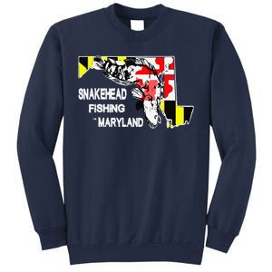 Snakehead Fishing Maryland Bass Outdoor Angler Sweatshirt