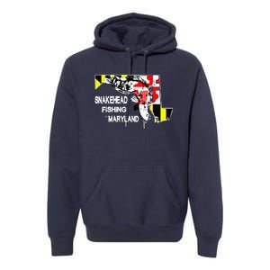 Snakehead Fishing Maryland Bass Outdoor Angler Premium Hoodie