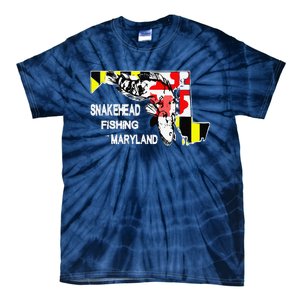 Snakehead Fishing Maryland Bass Outdoor Angler Tie-Dye T-Shirt