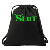 Slut Funny Meme Logo Drawstring Bag