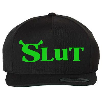 Slut Funny Meme Logo Wool Snapback Cap