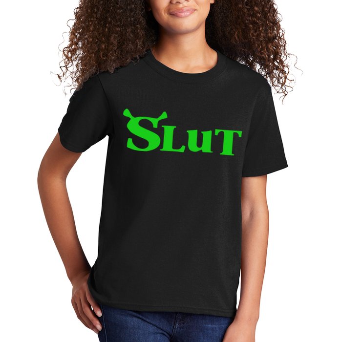 Slut Funny Meme Logo Kids T-Shirt