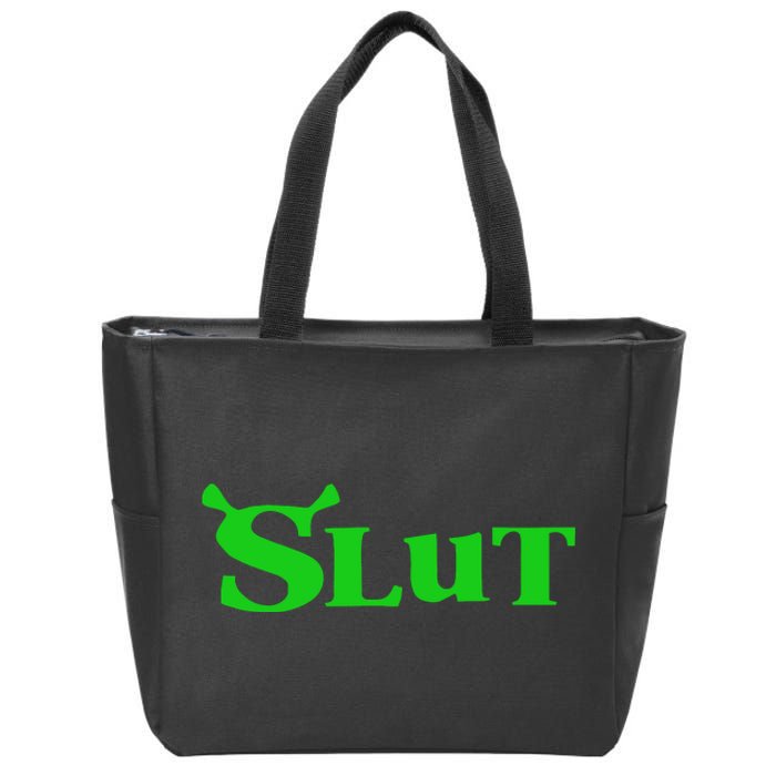 Slut Funny Meme Logo Zip Tote Bag