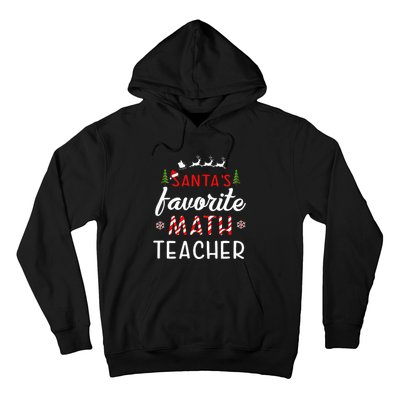 Santa's Favorite Math Teacher Christmas Mathematics teacher Hoodie