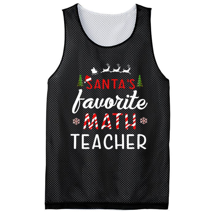 Santa's Favorite Math Teacher Christmas Mathematics teacher Mesh Reversible Basketball Jersey Tank