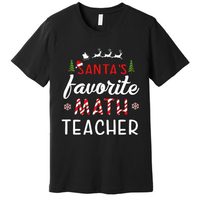 Santa's Favorite Math Teacher Christmas Mathematics teacher Premium T-Shirt