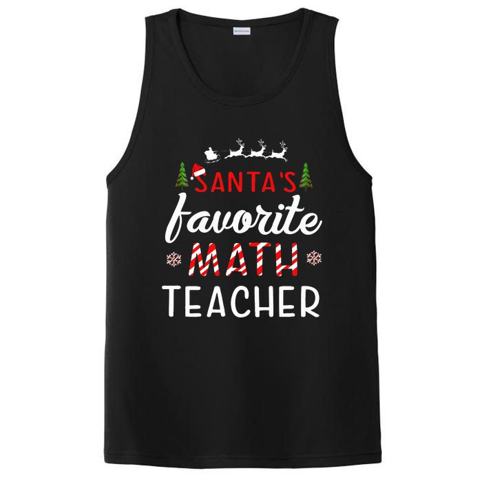 Santa's Favorite Math Teacher Christmas Mathematics teacher PosiCharge Competitor Tank