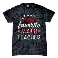 Santa's Favorite Math Teacher Christmas Mathematics teacher Tie-Dye T-Shirt