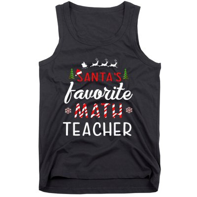 Santa's Favorite Math Teacher Christmas Mathematics teacher Tank Top