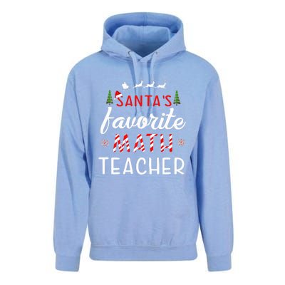 Santa's Favorite Math Teacher Christmas Mathematics teacher Unisex Surf Hoodie