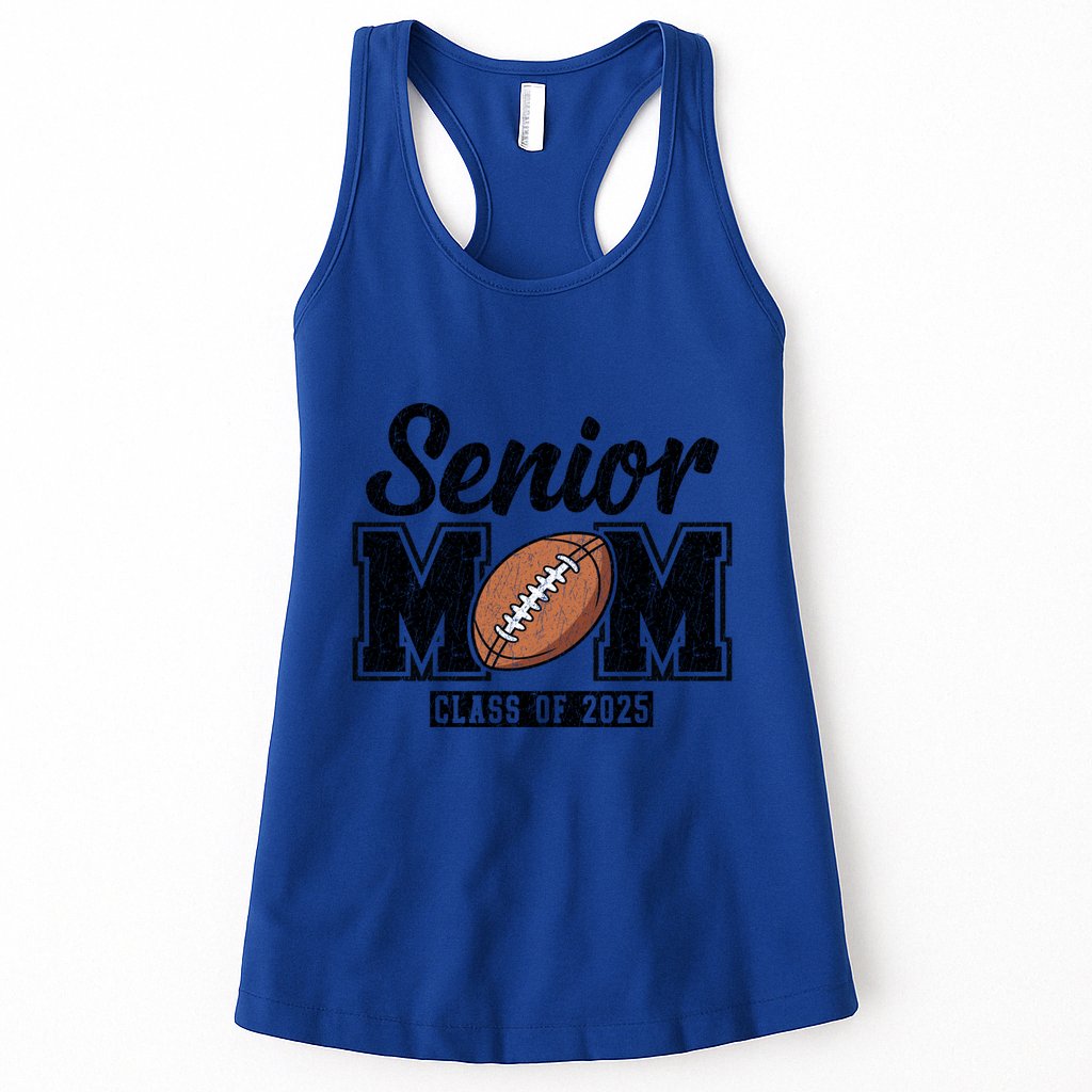 Senior Football Mom Graduate 2025 Class Of 2025 Great Gift Womens Tank Top
