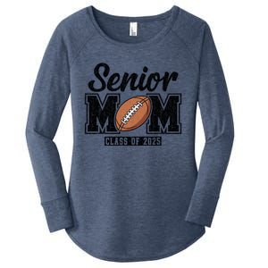 Senior Football Mom Graduate 2025 Class Of 2025 Great Gift Women's Perfect Tri Tunic Long Sleeve Shirt