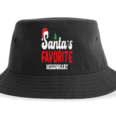 Santa's Favorite Missionary Christmas Pajamas Sustainable Bucket Hat