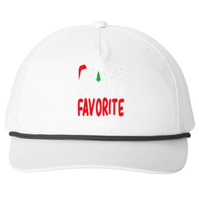 Santa's Favorite Missionary Christmas Pajamas Snapback Five-Panel Rope Hat