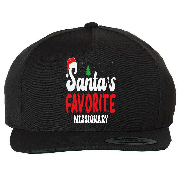 Santa's Favorite Missionary Christmas Pajamas Wool Snapback Cap