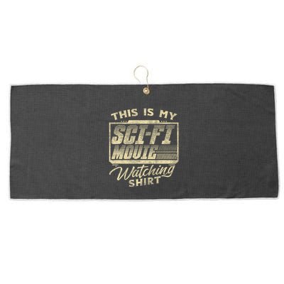Sci Fi Movie Lover Graphic Movie Fan Large Microfiber Waffle Golf Towel