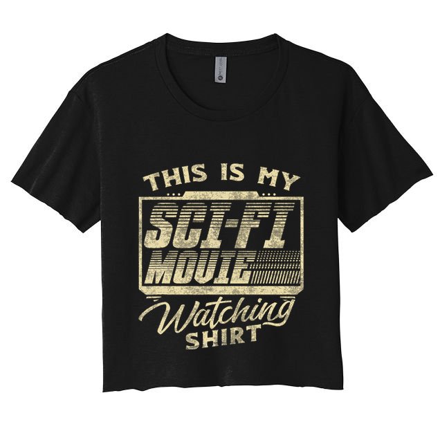 Sci Fi Movie Lover Graphic Movie Fan Women's Crop Top Tee