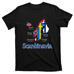 Scandinavia Flags Map T-Shirt