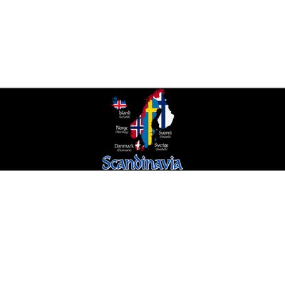 Scandinavia Flags Map Bumper Sticker