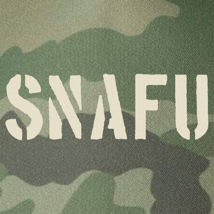 Snafu Funny Military Slang Design Stencil Look Letters Legacy Tie Dye Trucker Hat