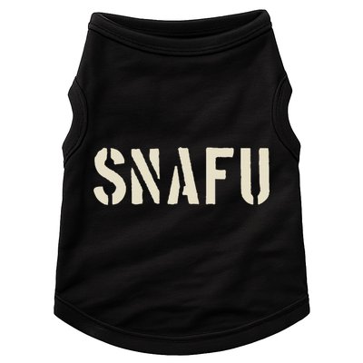 Snafu Funny Military Slang Design Stencil Look Letters Doggie Tank