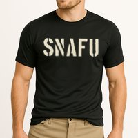 Snafu Funny Military Slang Design Stencil Look Letters Cooling Performance Crew T-Shirt