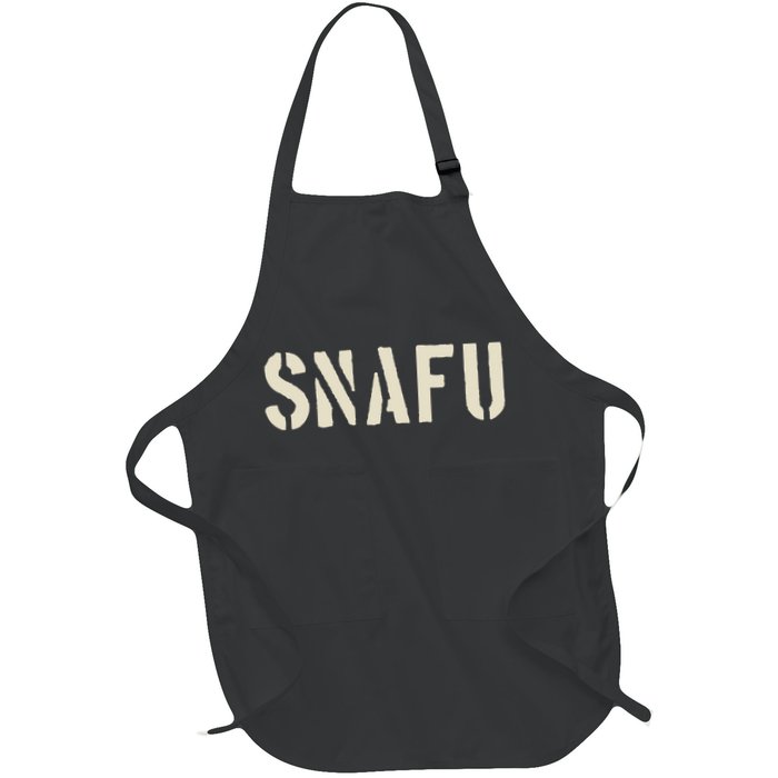 Snafu Funny Military Slang Design Stencil Look Letters Apron