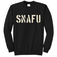 Snafu Funny Military Slang Design Stencil Look Letters Sweatshirt